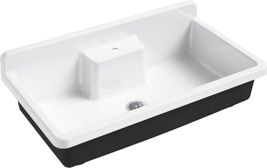 KOHLER Farmstead® 45 in. Freestanding Cast Iron Single Bowl Kitchen Sink in White