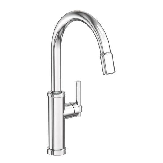 Newport Brass Seager Single Handle Pull Down Kitchen Faucet in Polished Chrome