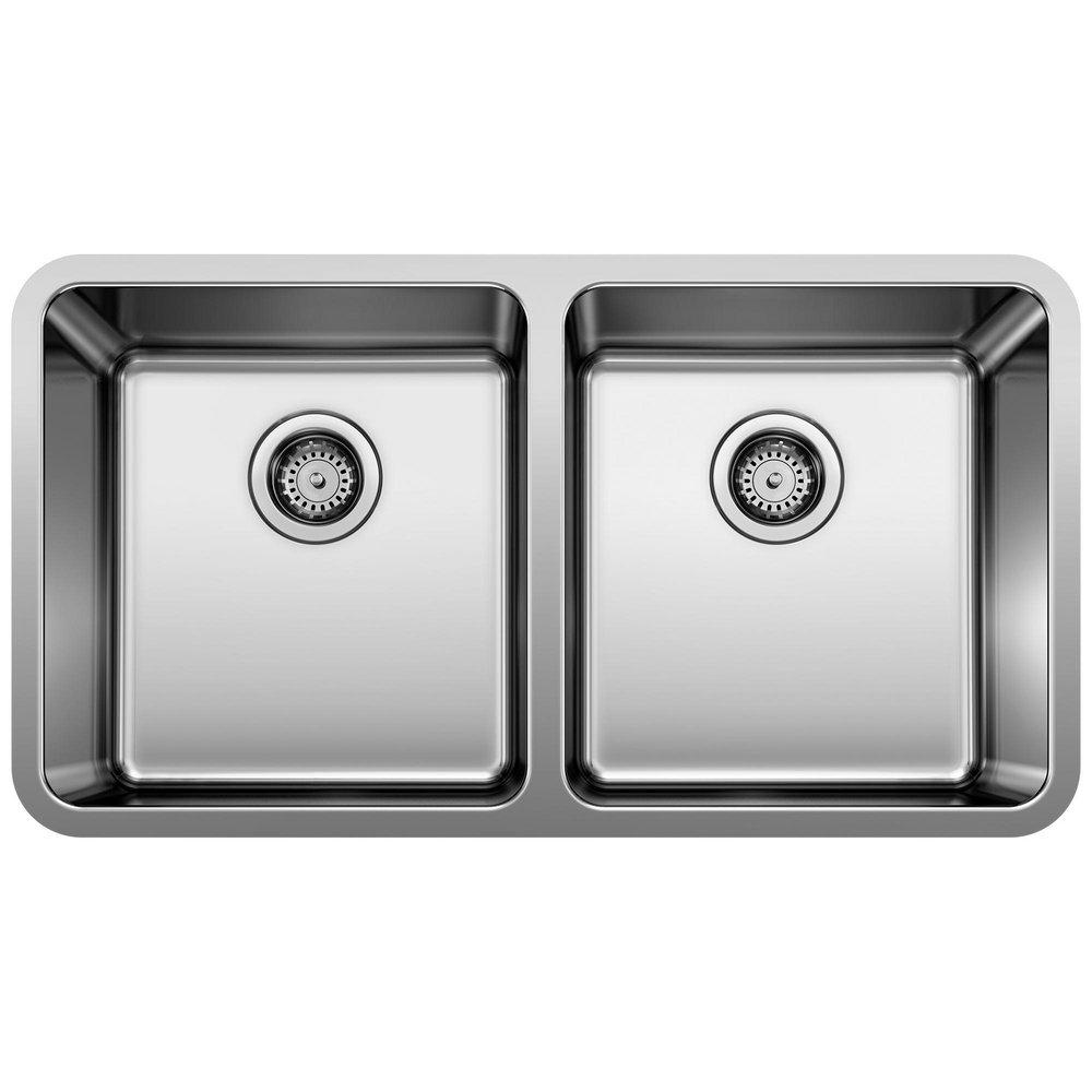 BLANCO Formera 33 in. Undermount Stainless Steel Double Bowl Kitchen Sink