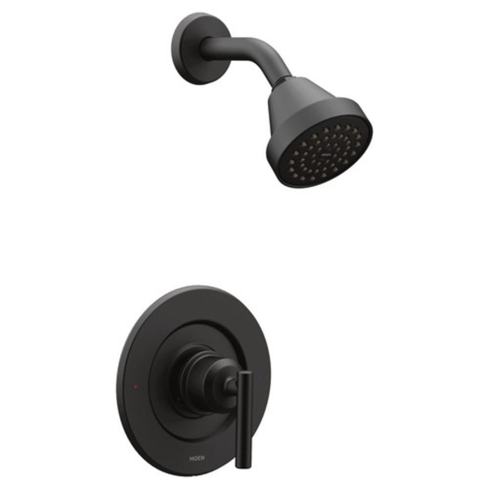 Moen Gibson™ One Handle Single Function Shower Faucet in Matte Black (Trim Only)