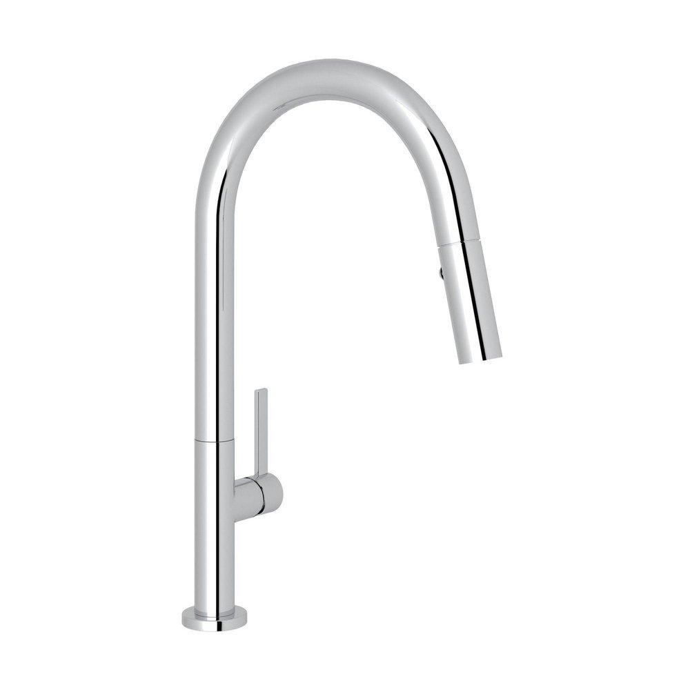 ROHL® Modern Lux Single Handle Pull Down Kitchen Faucet in Polished Chrome