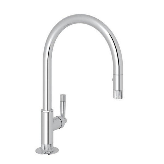 ROHL® Michael Berman Graceline Single Handle Pull Down Kitchen Faucet in Polished Chrome