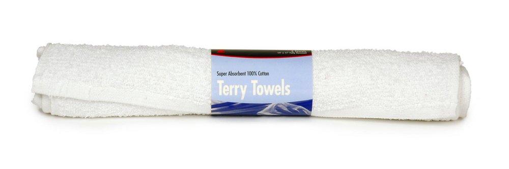 14 x 17 in. Terry Towel in White (Pack of 3)