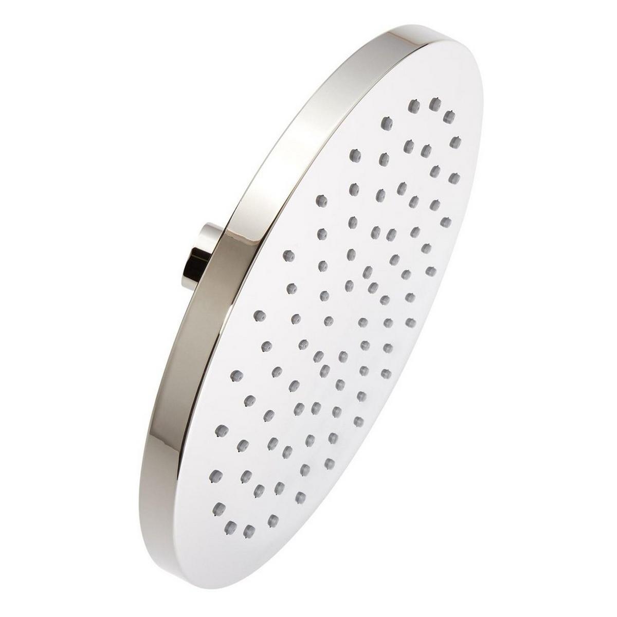 Signature Hardware Elita Pressure Balanced Shower Only Trim Package in Polished Nickel with Cross Handle - Includes Valve