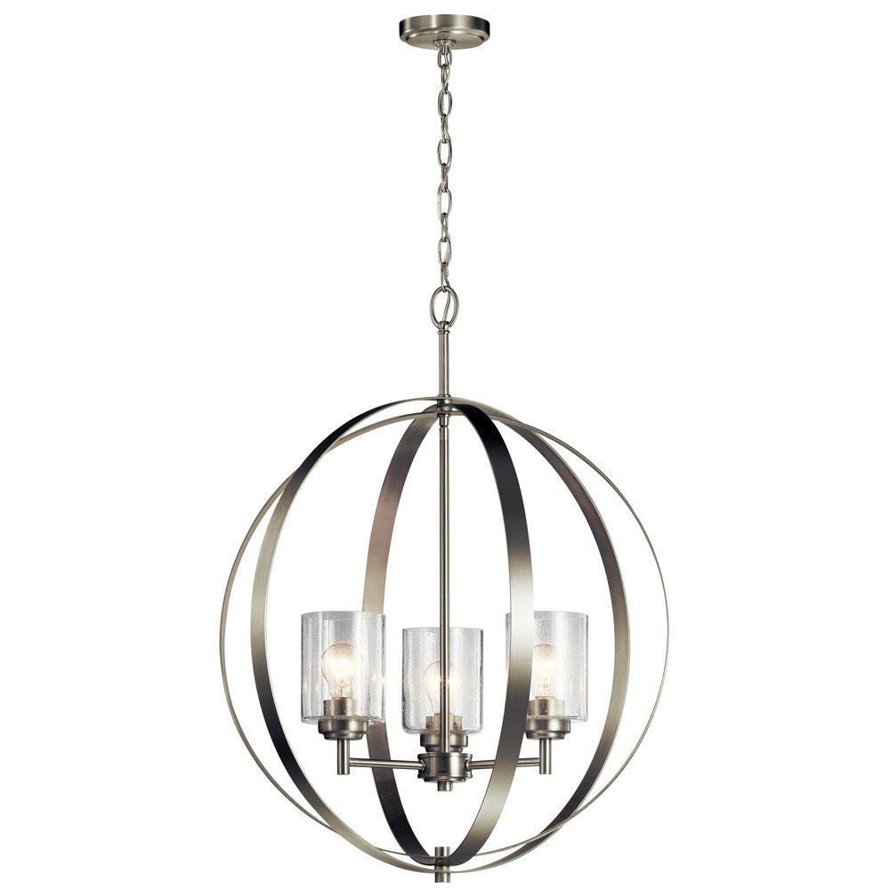 Kichler Lighting Winslow™ 75W 3-Light Medium E-26 Incandescent Chandelier in Brushed Nickel