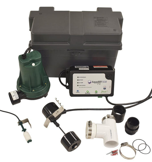 Zoeller Pump Co Aquanot® Fit 508 12V Backup Submersible Sump Pump System with WiFi