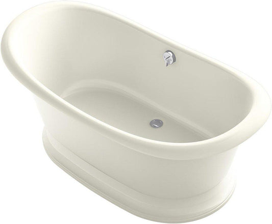 KOHLER Artifacts™ 66-1/8 x 32-1/2 in. Freestanding Bathtub with Center Rear Drain in Biscuit