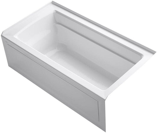 KOHLER Archer® 60 in. x 32 in. Air Bath Alcove Bathtub with Right Drain in White