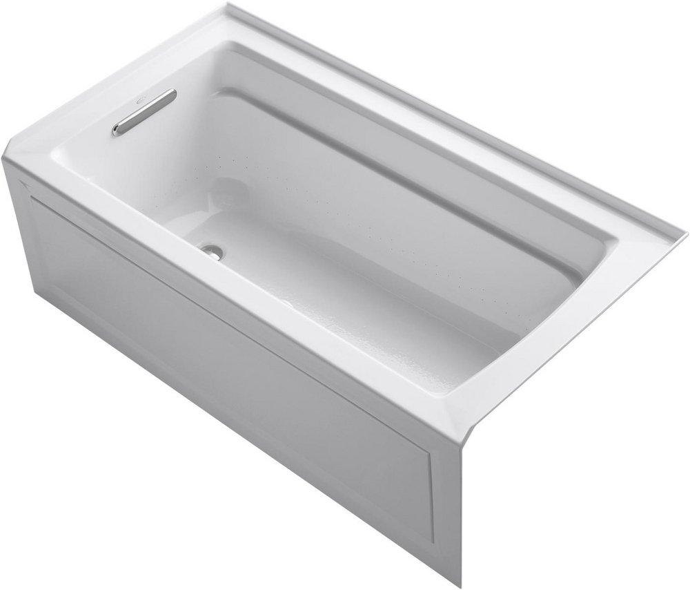 KOHLER Archer® 60 in. x 32 in. Air Bath Alcove Bathtub with Left Drain in White