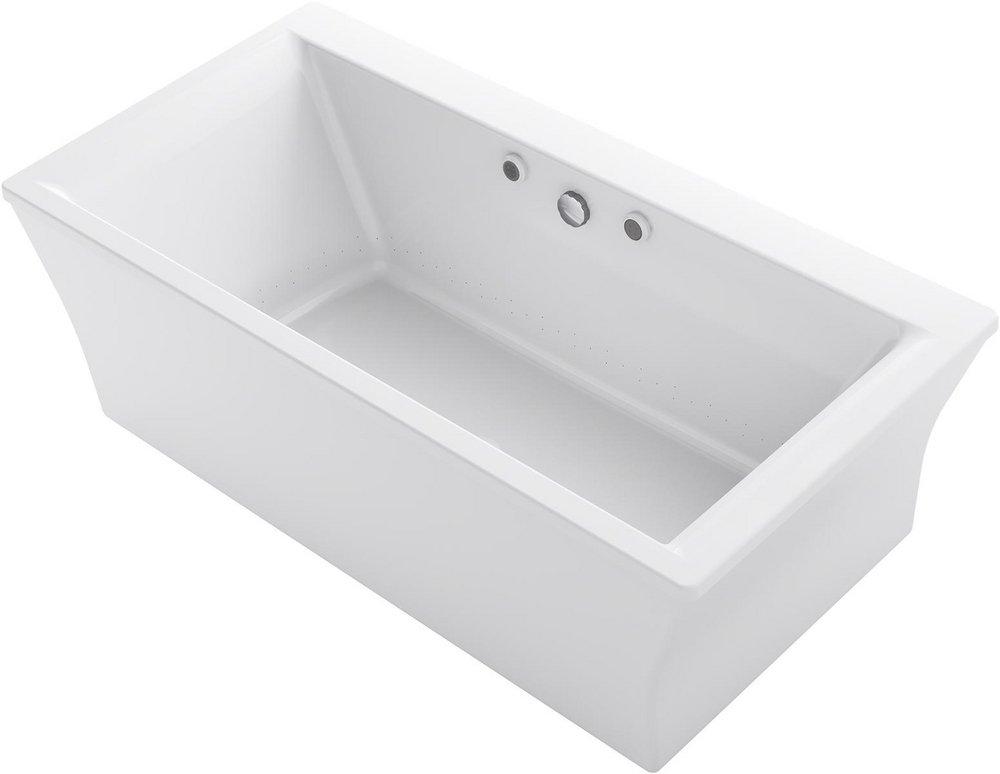 KOHLER Stargaze® 60-1/4 x 34-1/4 in. Freestanding Bathtub Center Drain in White