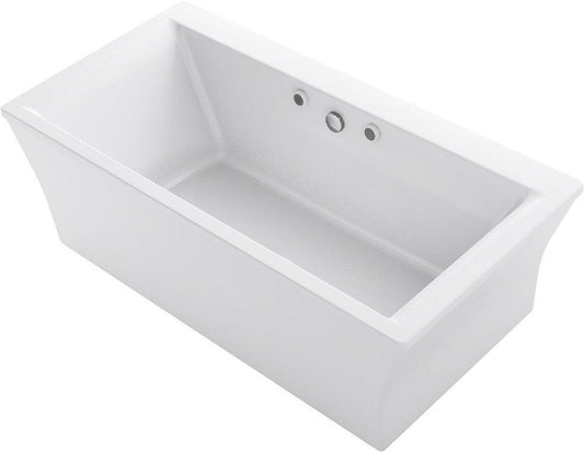 KOHLER Stargaze® 60-1/4 x 34-1/4 in. Freestanding Bathtub Center Drain in White
