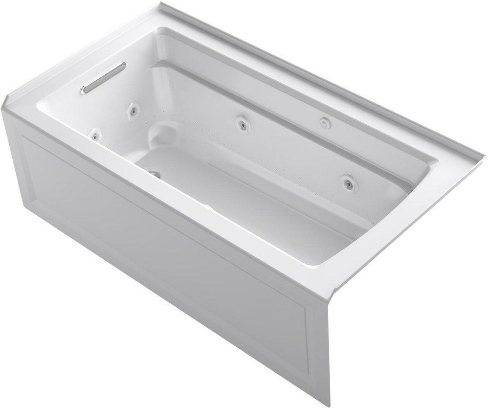 KOHLER Archer® 60 in. x 32 in. Whirlpool Alcove Bathtub with Right Drain in White