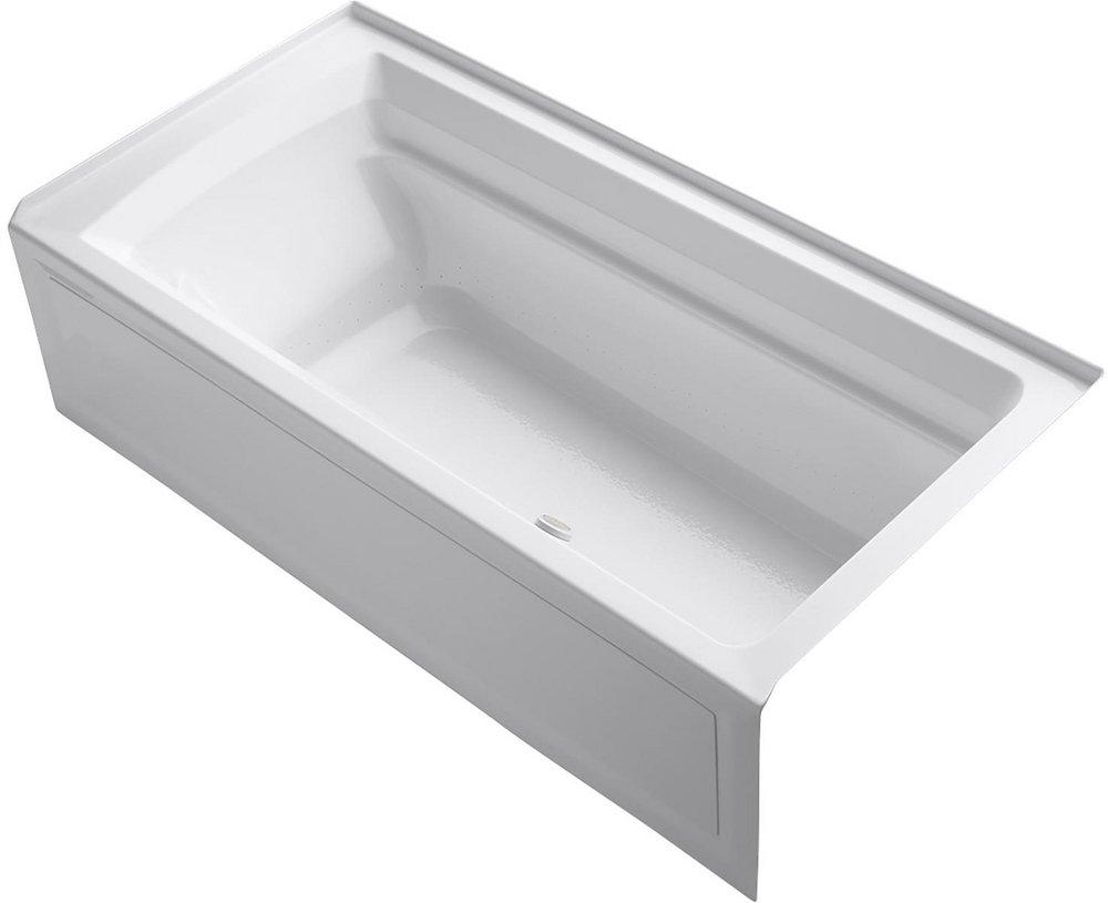 KOHLER Archer® 72 x 36 in. Air Bath Alcove Bathtub with Right Drain in White