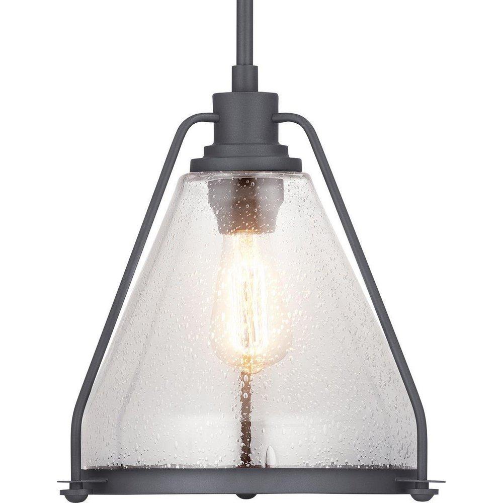 Progress Lighting Range 60W 1-Light Medium E-26 Incandescent Pendant Light in Graphite