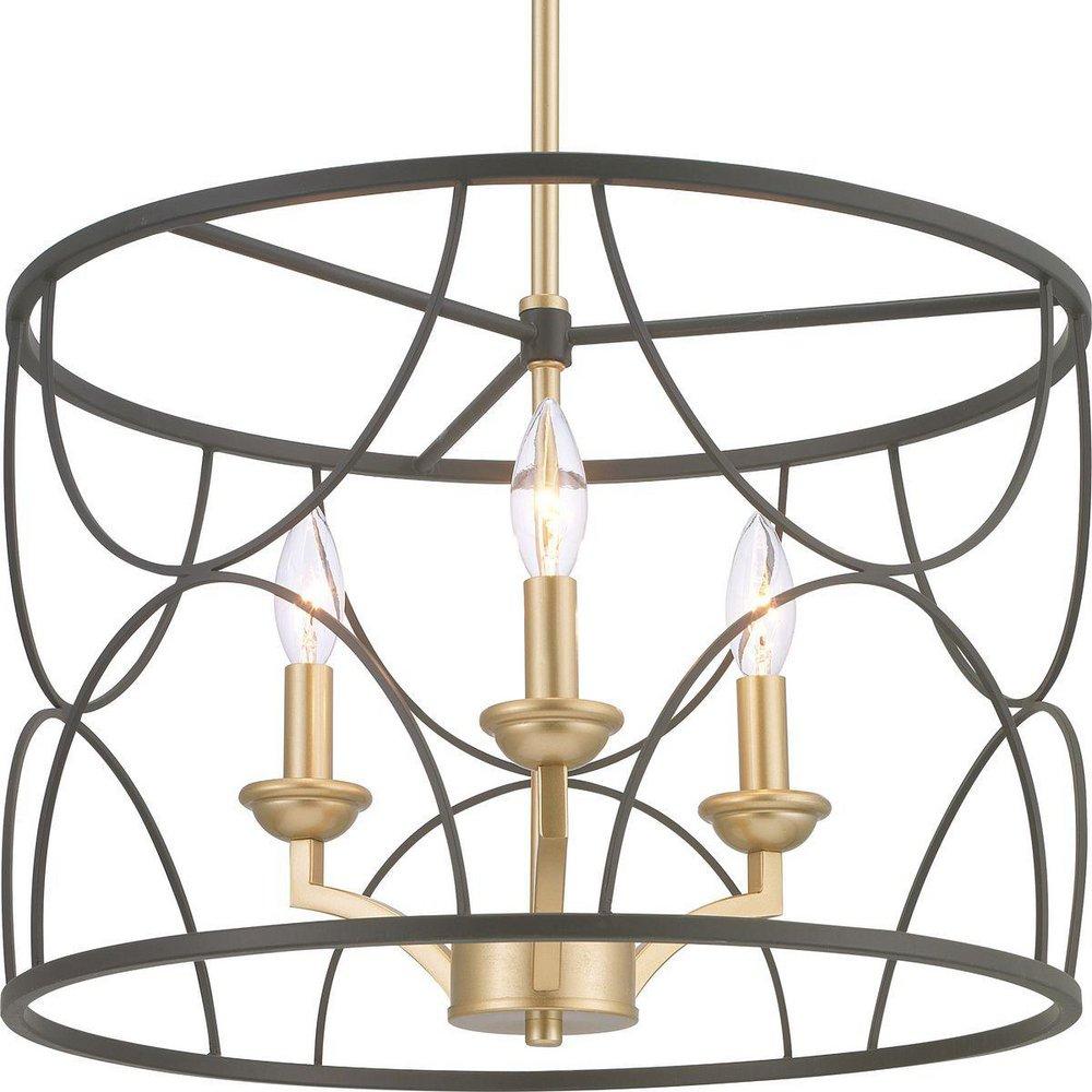 Progress Lighting Landree 3 Light 18-1/8 in. Chandelier in Black
