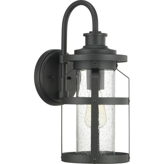Progress Lighting Haslett 1-Light 100W Medium E-26 Incandescent 18in. Outdoor Wall Sconce in Black
