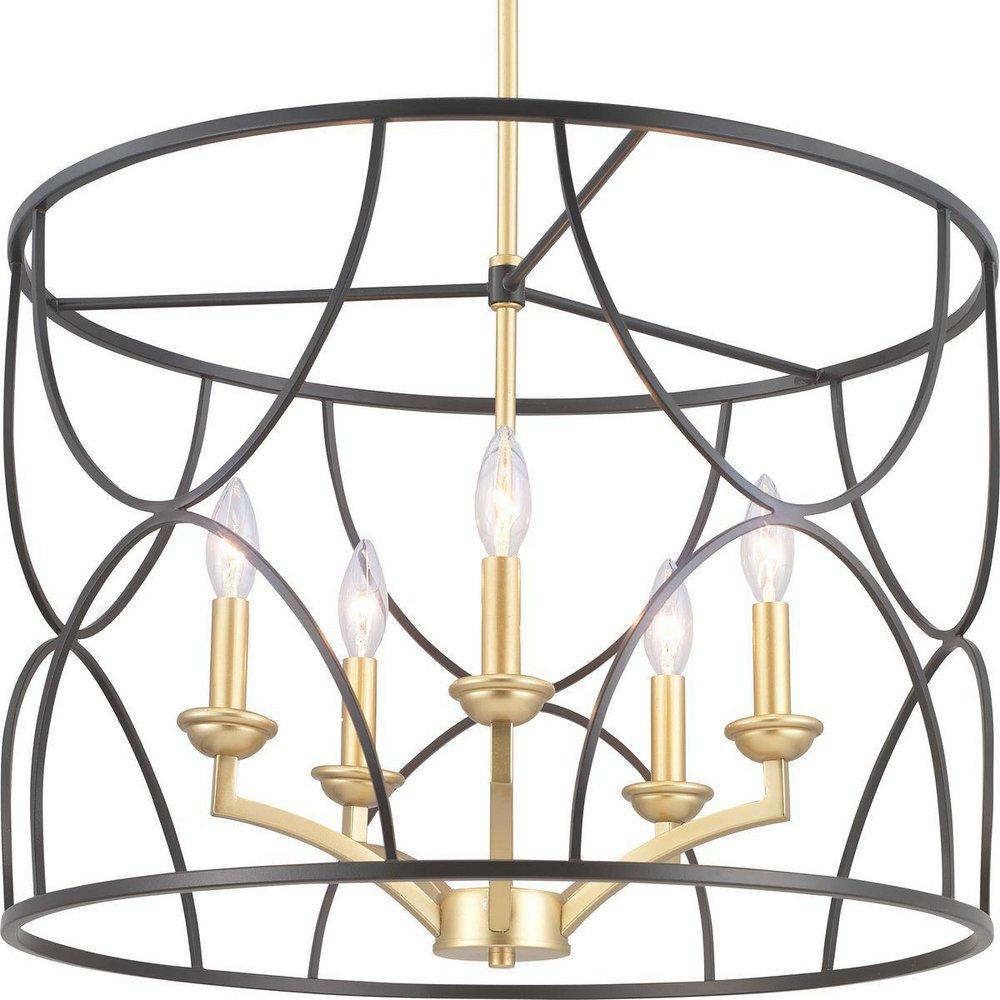 Progress Lighting Landree 5 Light 23 in. Chandelier in Black