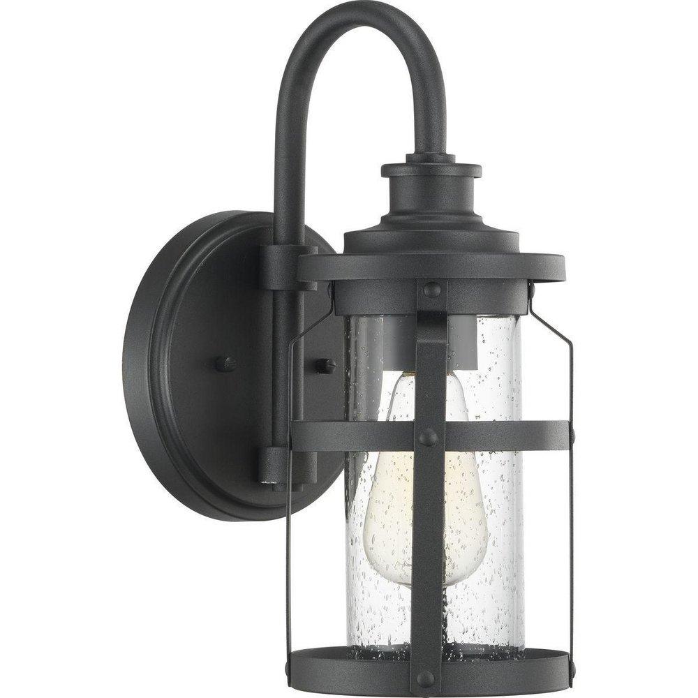 Progress Lighting Haslett 1-Light 100W Medium E-26 Incandescent Outdoor Wall Sconce in Black