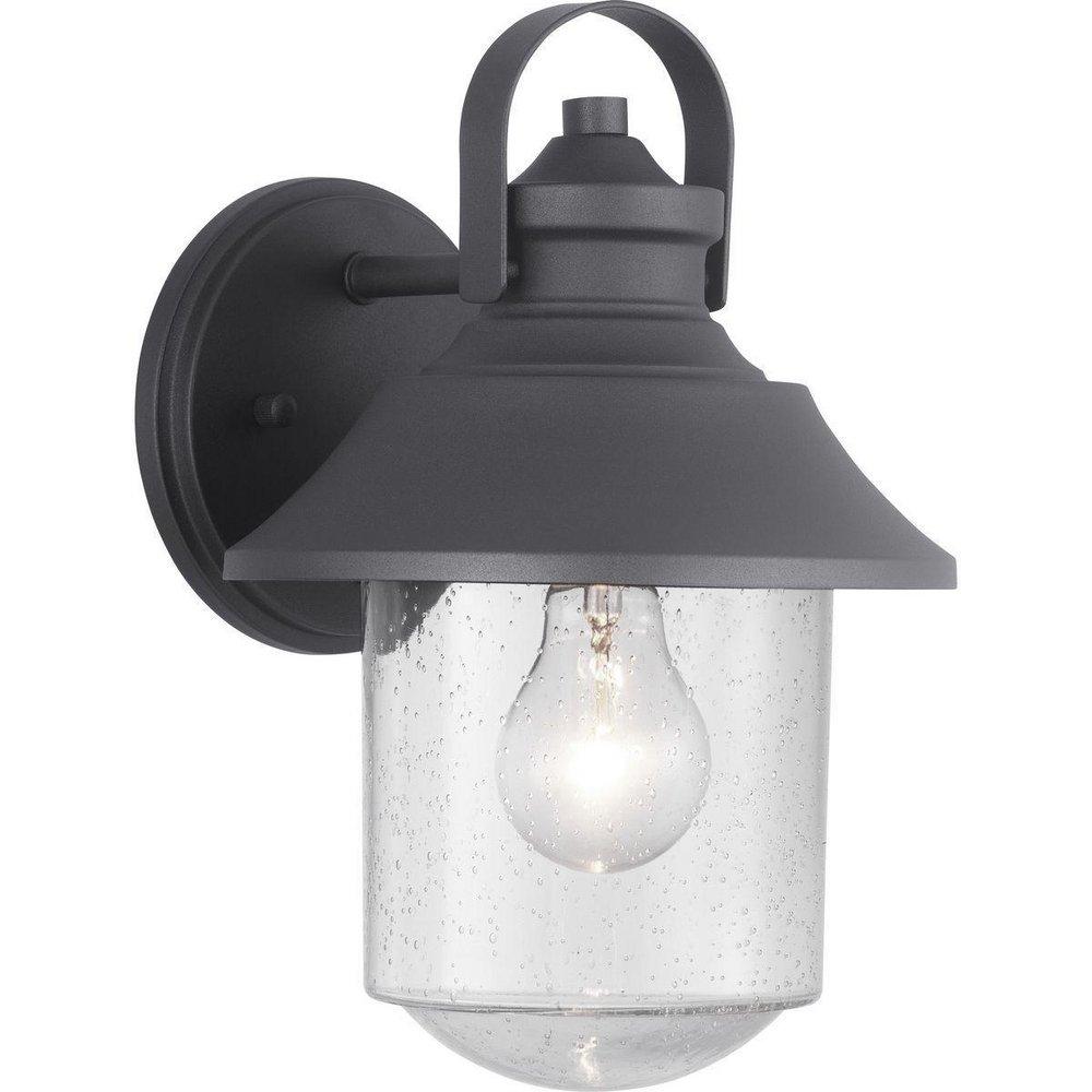 Progress Lighting Weldon 60W 1-Light Medium E-26 Incandescent Outdoor Wall Sconce in Black