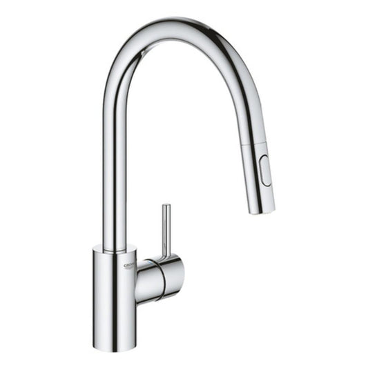 GROHE Concetto® Single Handle Pull Out Kitchen Faucet in StarLight® Chrome