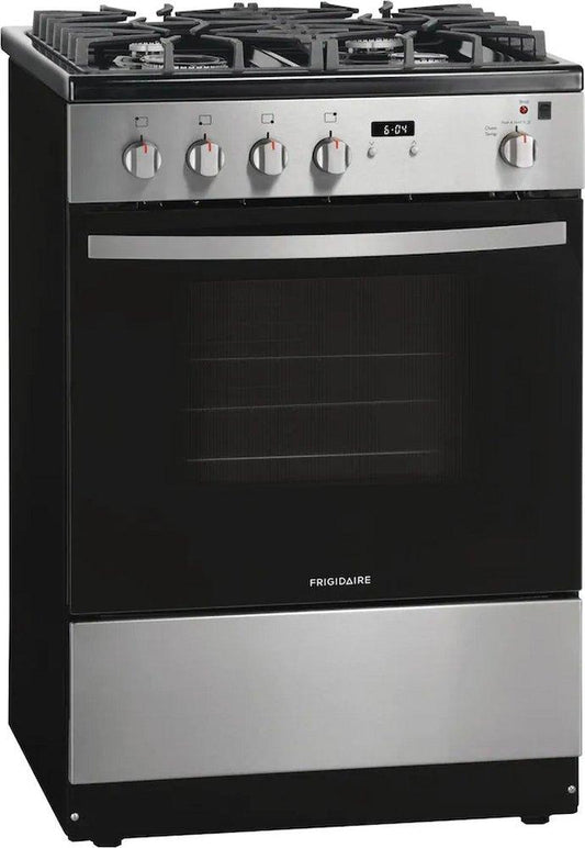 23-1/2 x 36-7/8 in. 11000 BTU 1.9 cu. ft. 4-Burner Sealed Gas Freestanding Range in Stainless Steel