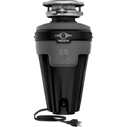 Moen EX Series 1 hp Continuous Feed Lighted Garbage Disposal with Pre-Installed Power Cord and SoundSHIELD Technology