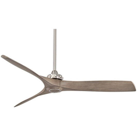 Minka Aire Aviation 60 in. 3-Blade Indoor Ceiling Fan in Brushed Nickel/Ash Maple