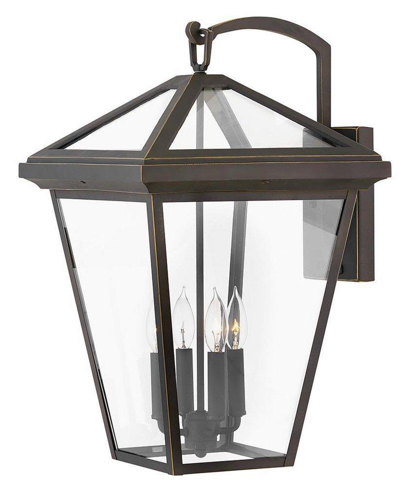 20W Total LED 4?Light 24in. Outdoor Wall Sconce in Oil Rubbed Bronze / Clear Glass