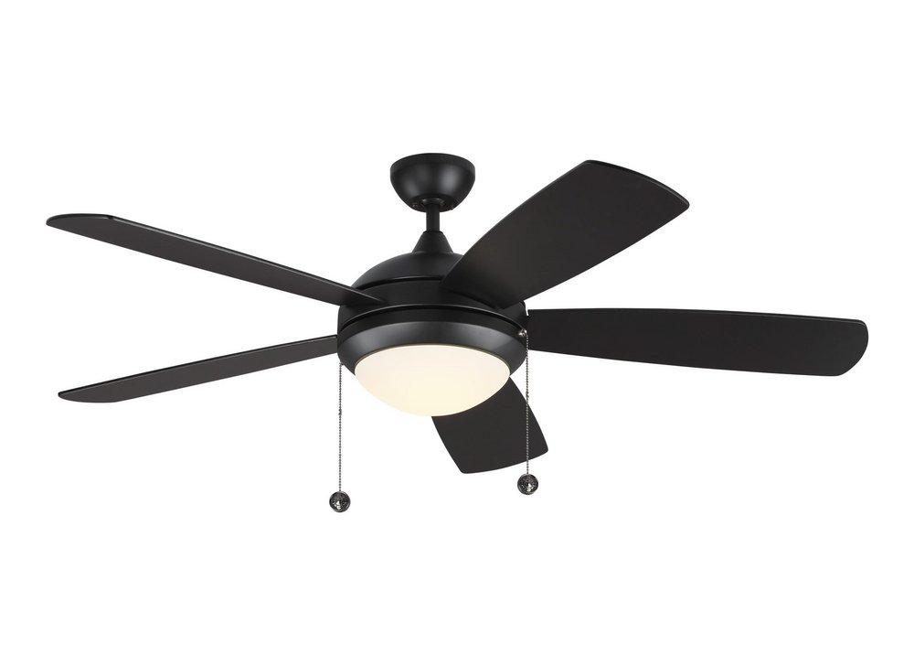 Visual Comfort & Co. Generation Lighting Discus Classic 65W 5-Blade LED Ceiling Fan in Matte Black