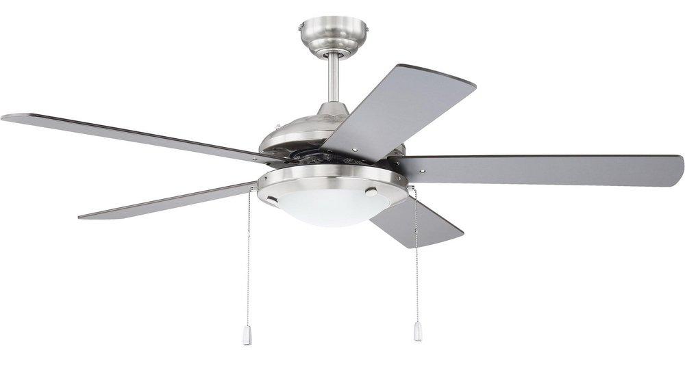 Craftmade Nikia 52 in. 5-Blade Indoor/Outdoor Ceiling Fan in Brushed Polished Nickel
