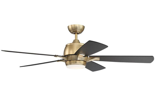Craftmade Stellar 52 in. Ceiling Fan in Walnut with Flat Black