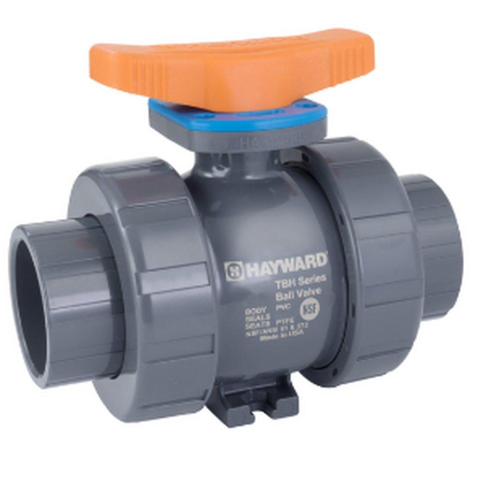 Hayward Industrial Products TBH Series 2 in. Plastic Full Port Union Socket Weld and Union Threaded 250# Ball Valve