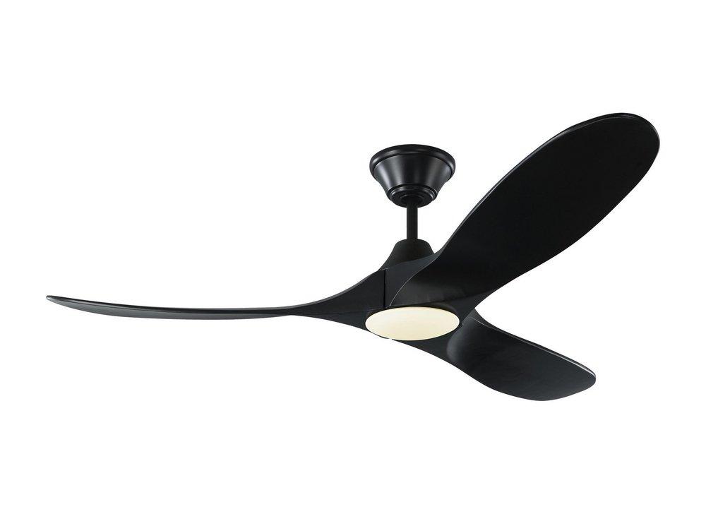 Visual Comfort & Co. Fan Maverick II 30W 1-Light 3-Blade Integrated LED Ceiling Fan in Matte Black