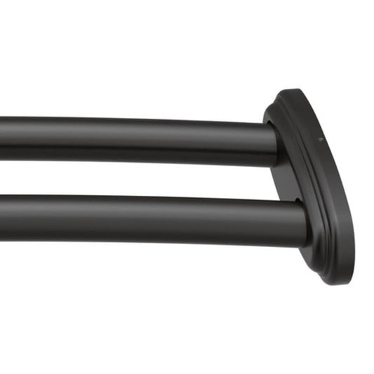 Moen Belfield™ 59 in. Wall Mount Curved Shower Rod in Matte Black