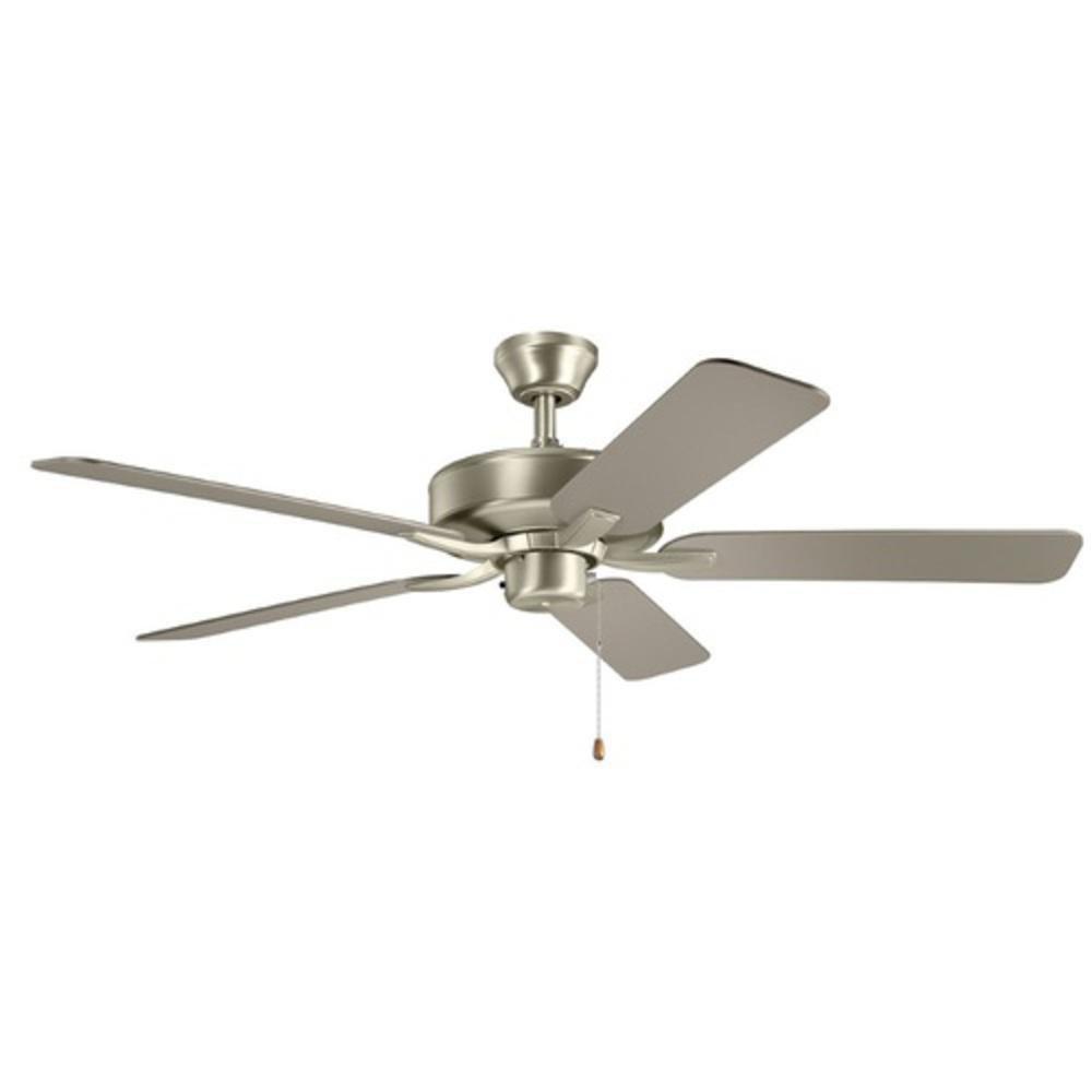 Kichler Lighting Basics Pro 52W 5-Blade Ceiling Fan in Brushed Nickel