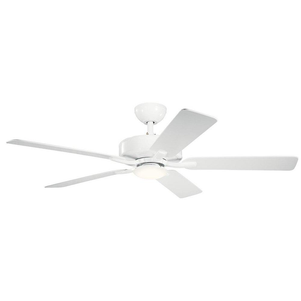 Kichler Lighting Basics Pro Designer 52W 1-Light LED Ceiling Fan in Matte White