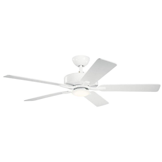 Kichler Lighting Basics Pro Designer 52W 1-Light LED Ceiling Fan in Matte White