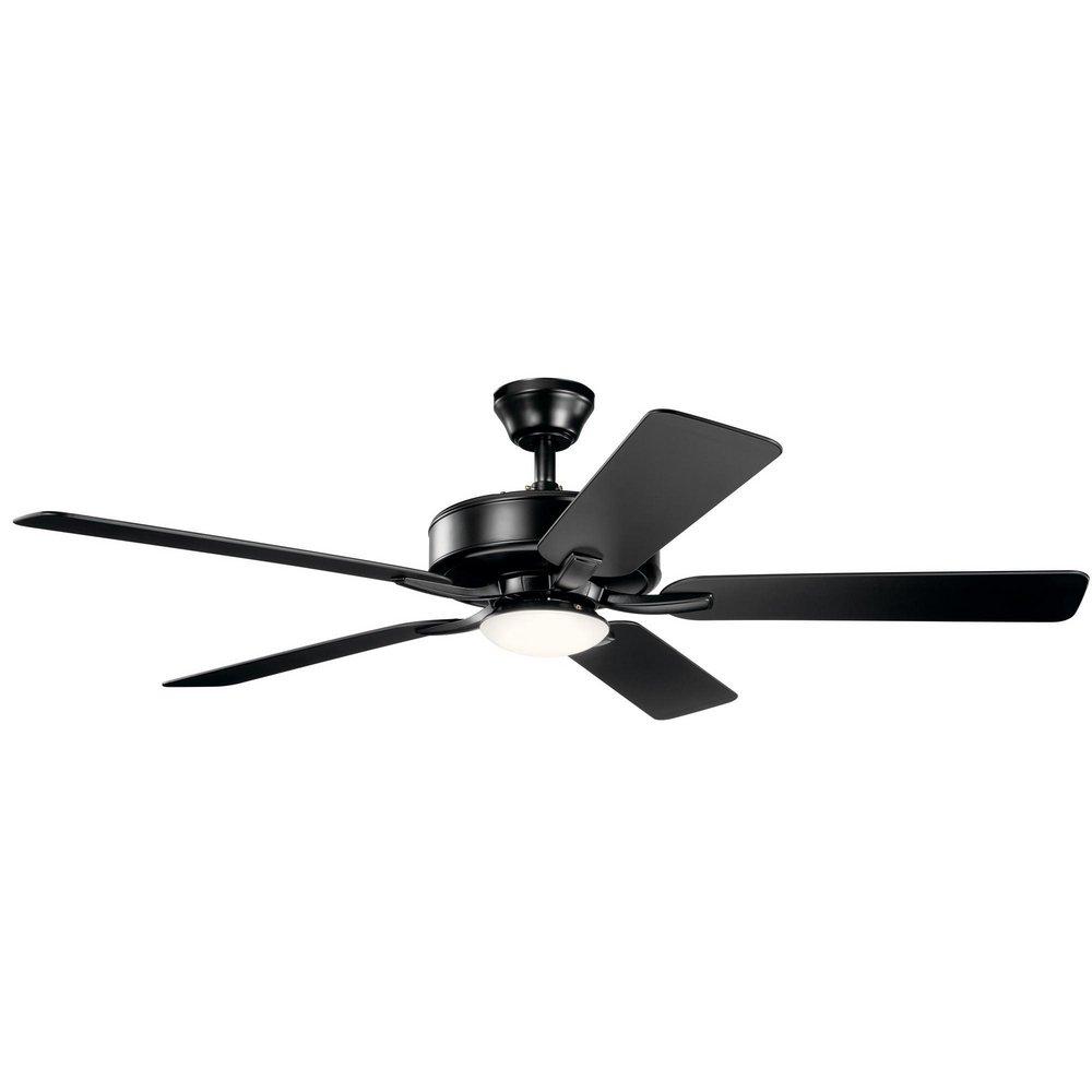 Kichler Lighting Basics Pro Designer 52 in. 5 Blade Indoor Ceiling Fan in Satin Black