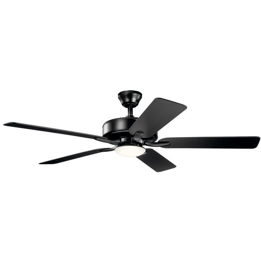 Kichler Lighting Basics Pro Designer 52 in. 5 Blade Indoor Ceiling Fan in Satin Black
