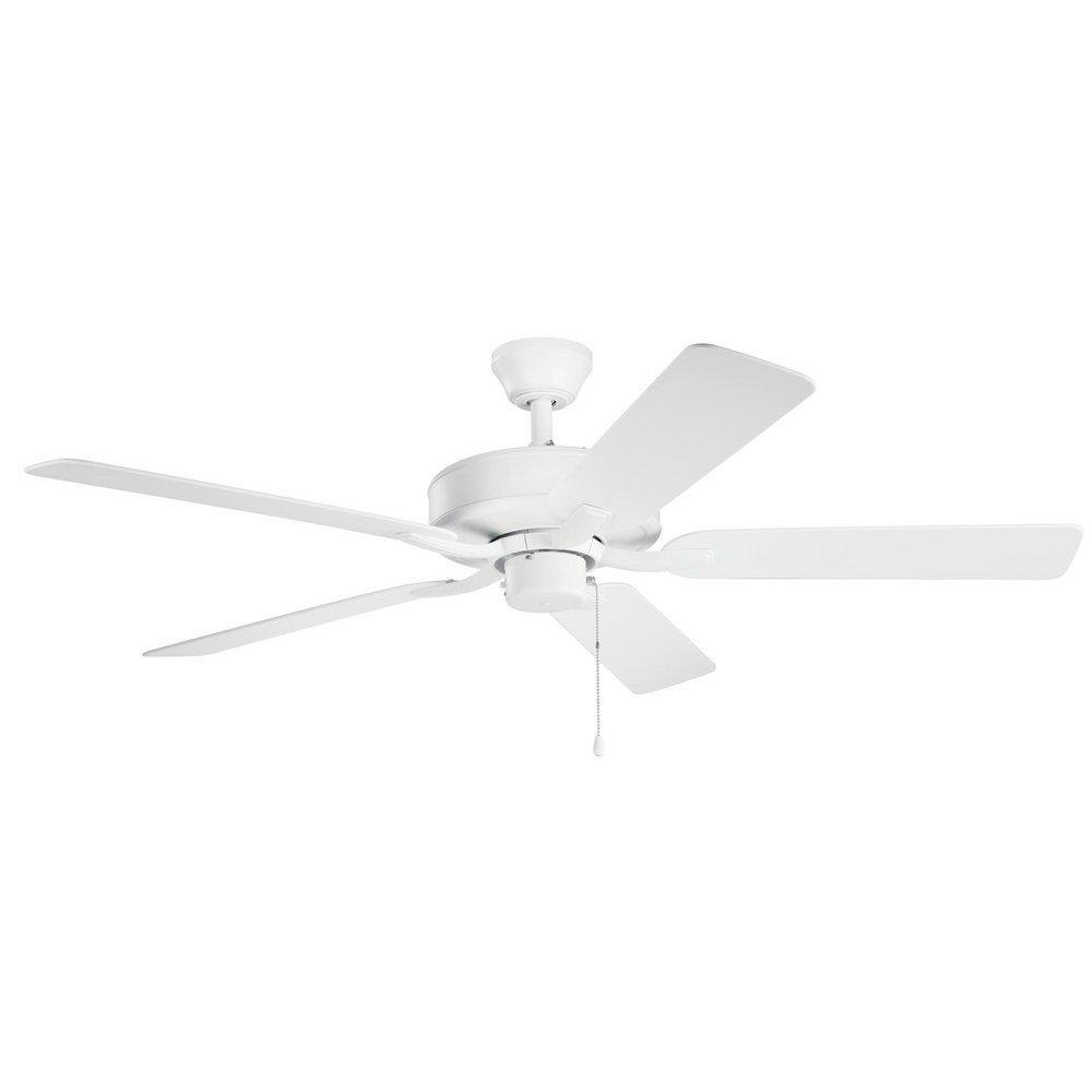 Kichler Lighting Basics Pro 52 in. 5 Blade Indoor LED Ceiling Fan in Matte White