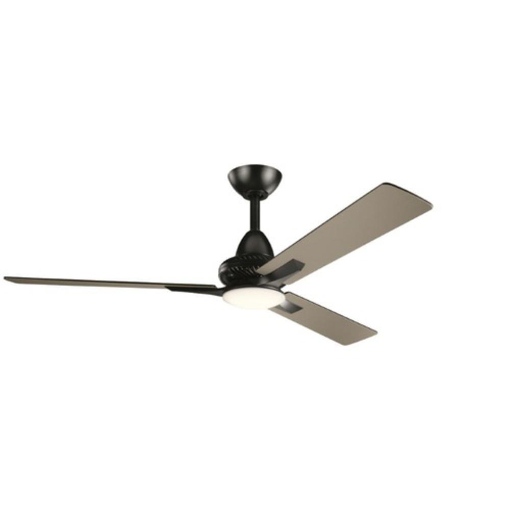 Kichler Lighting Kosmus 52 in. 73W 1-Light LED Ceiling Fan in Satin Black