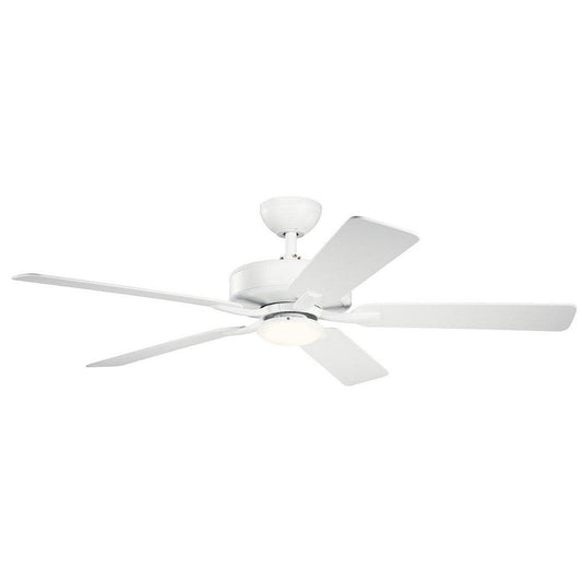 Kichler Lighting Basics Pro Designer 52W 1-Light 5-Blade LED Ceiling Fan in White