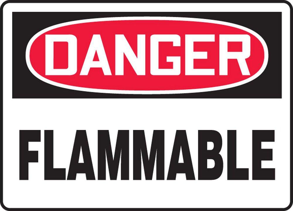 7 x 10 in. Danger Flammable Sign