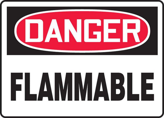 7 x 10 in. Danger Flammable Sign