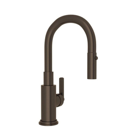 ROHL® Lombardia Single Handle Pull Down Bar Faucet in Tuscan Brass