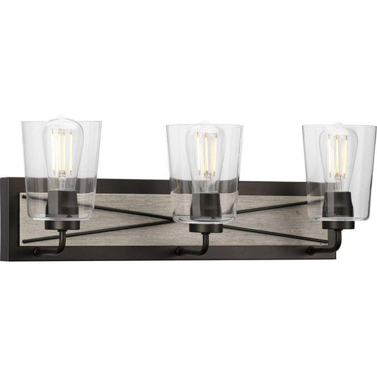 Progress Lighting Briarwood 60W 3-Light Medium E-26 Incandescent Vanity Fixture in Graphite