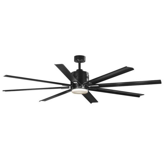 Progress Lighting Vast 72 in. 8-Blade Ceiling Fan with 18W LED Light in Black