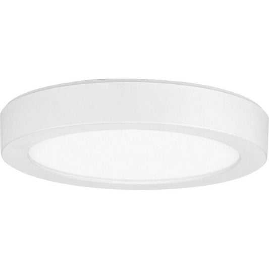 15W 1-Light Round Flush Mount Ceiling Fixture in White