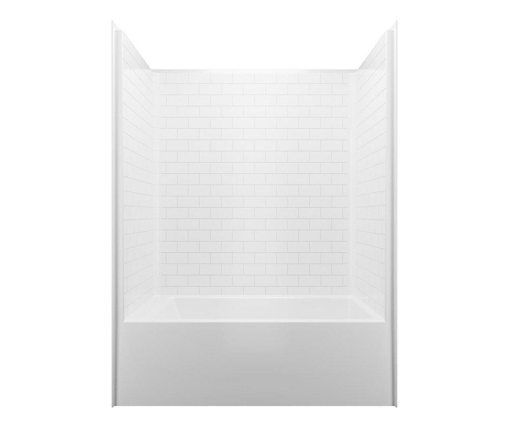 Aquatic Everyday 60 x 30 in. Tub & Shower Unit with Left Drain in White