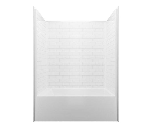 Aquatic Everyday 60 x 30 in. Tub & Shower Unit with Left Drain in White